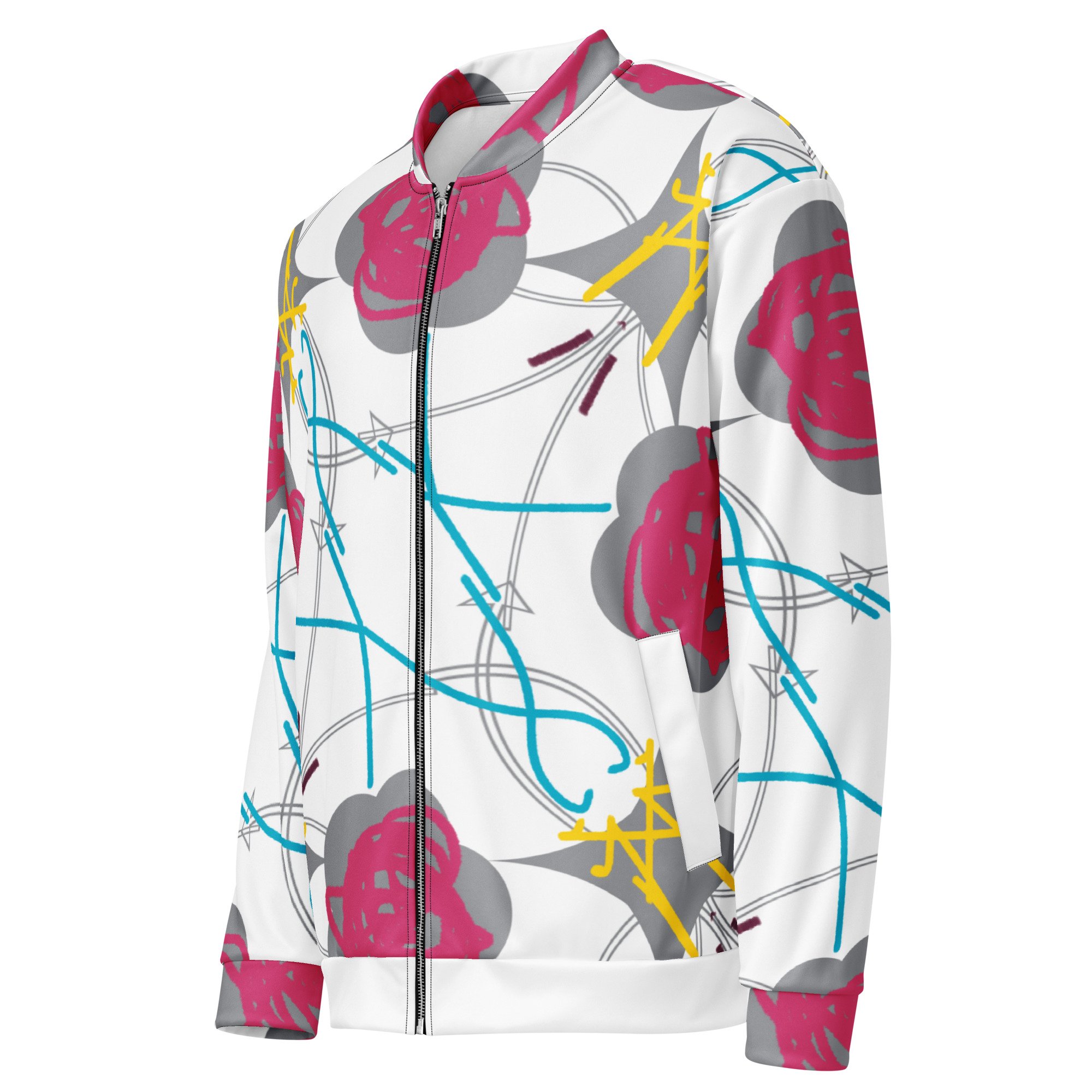 all over print unisex bomber jacket white left front 6a42d7cded6c9 all over print unisex bomber jacket white left front 6a42d7cded6c9
