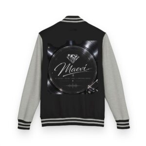 unisex heavyweight letterman jacket jet black heather grey back 6a1f943c18cab